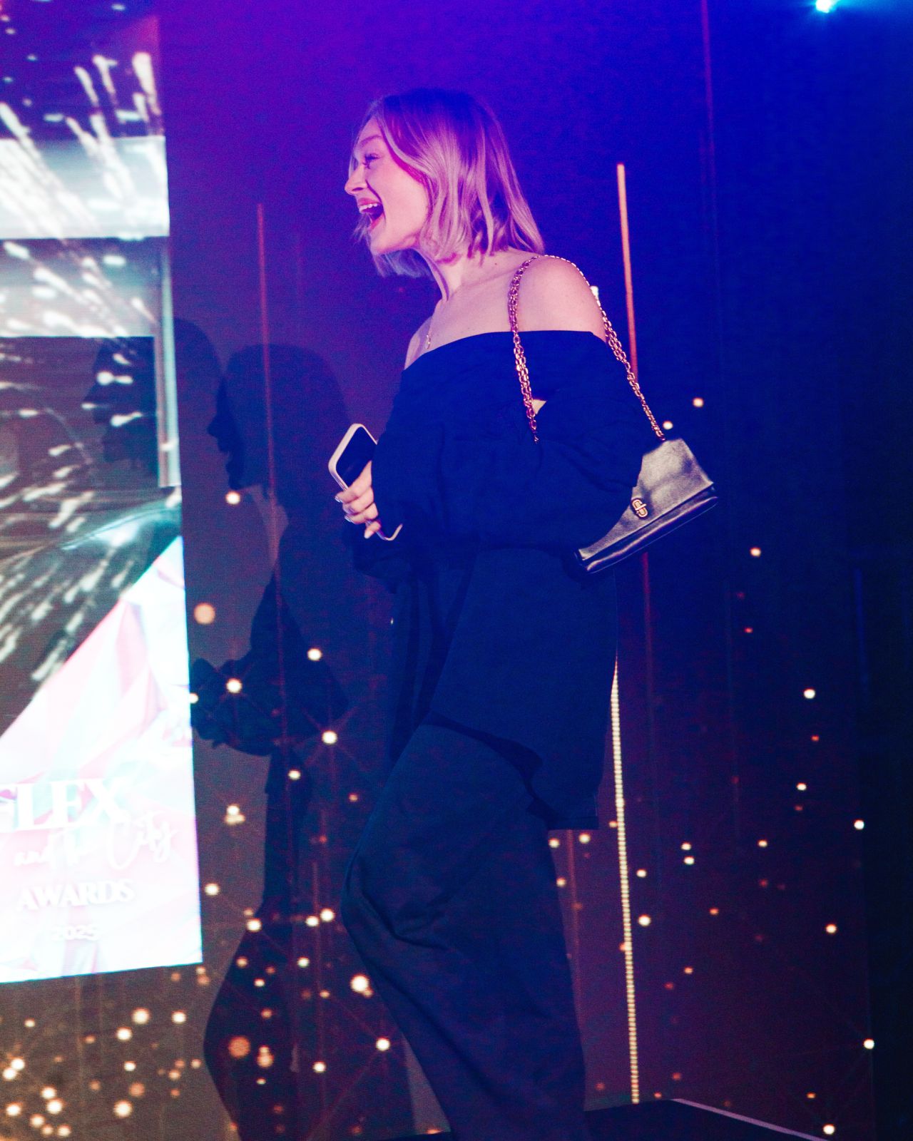 Alex Young receiving the Flex Awards 2025 Sustainable Award